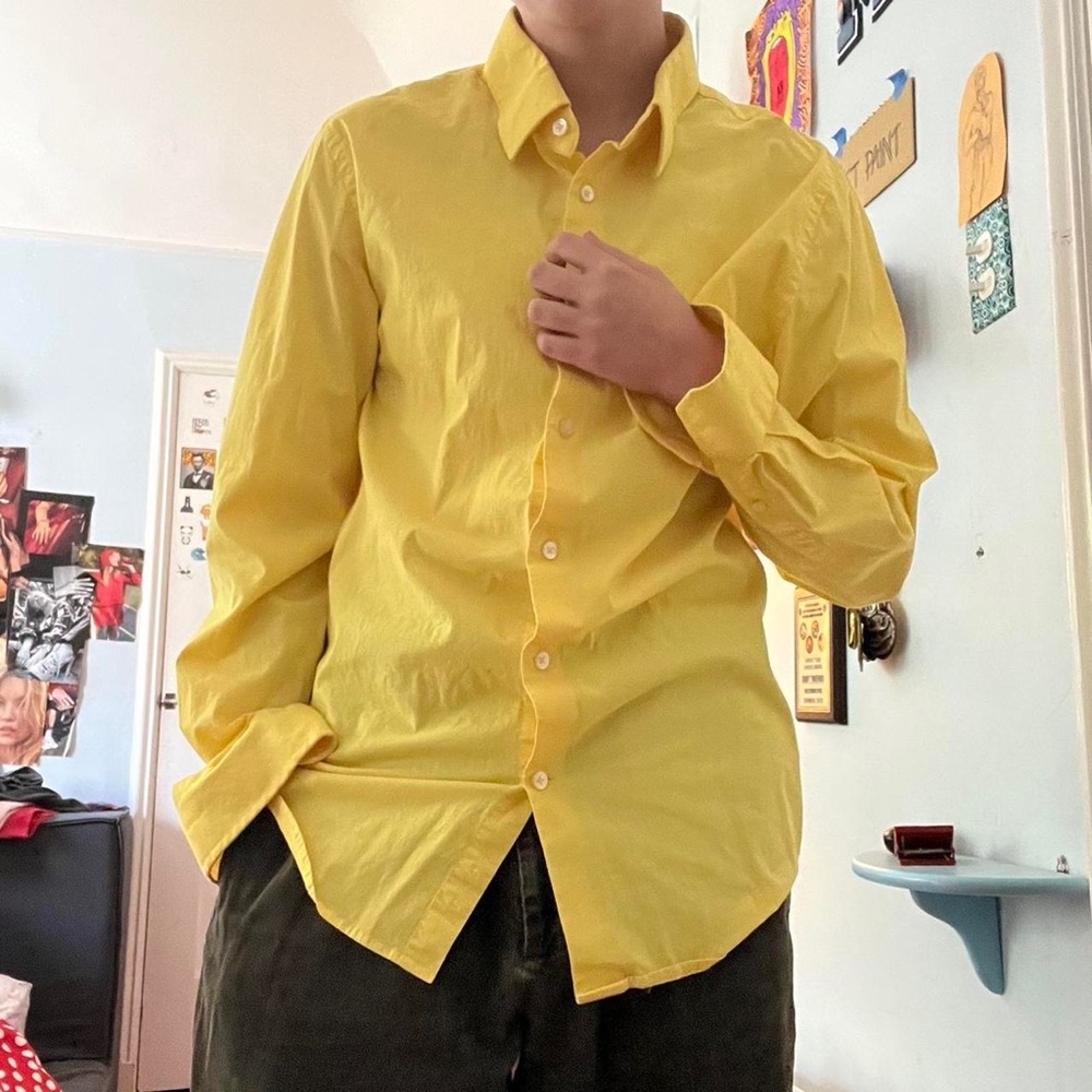 FITTED STRETCH COTTON BUTTON DOWN EXPRESS1MX TELLIW DRESS SHIRT W/ POINT COLLAR